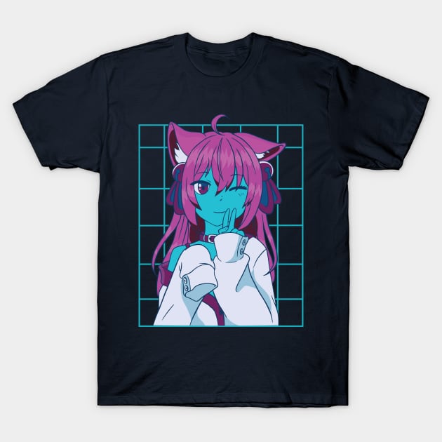 Anime Cat Girl T-Shirt by origato